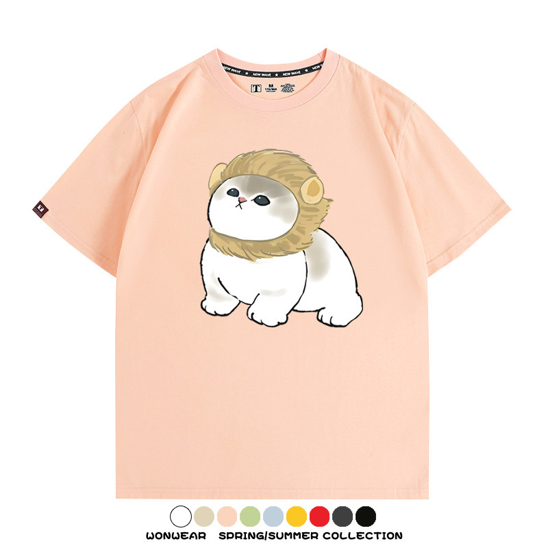 貓貓COS獅子 親子情侶裝寬鬆短袖T