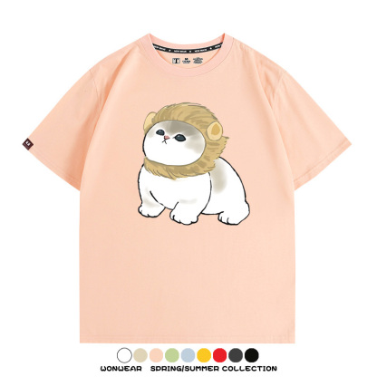 貓貓COS獅子 親子情侶裝寬鬆短袖T