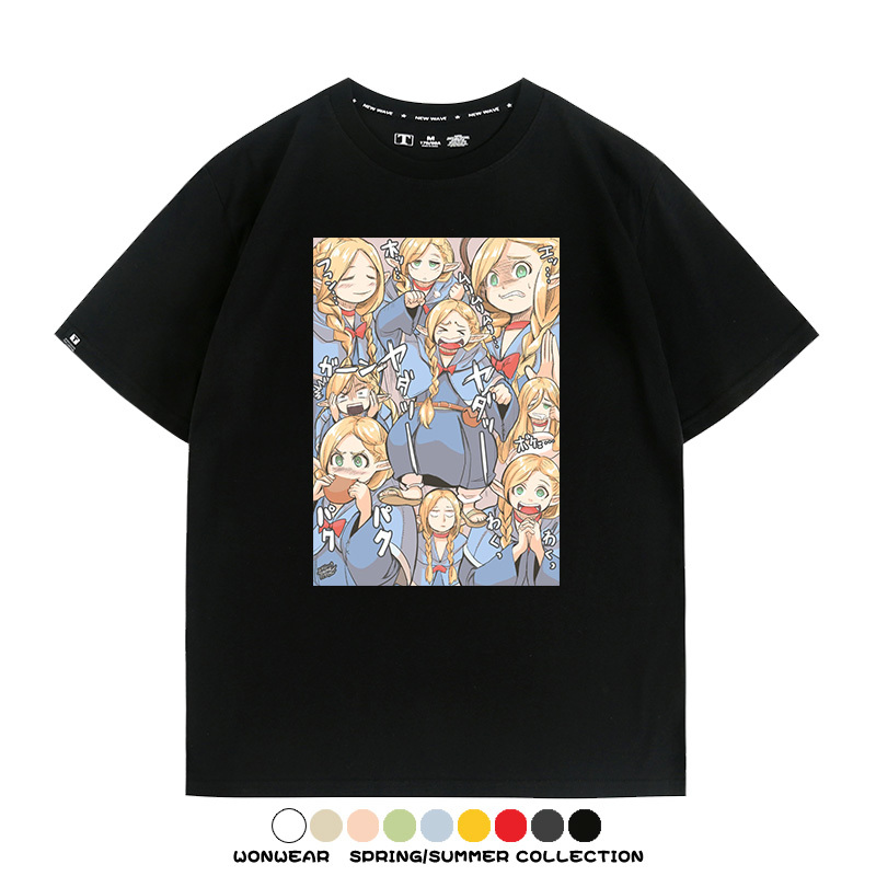 迷宮飯精靈瑪露希爾 親子情侶裝寬鬆短袖T