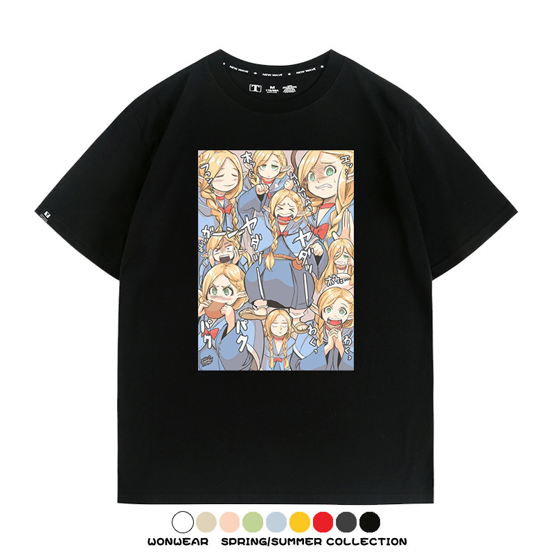 迷宮飯精靈瑪露希爾 親子情侶裝寬鬆短袖T