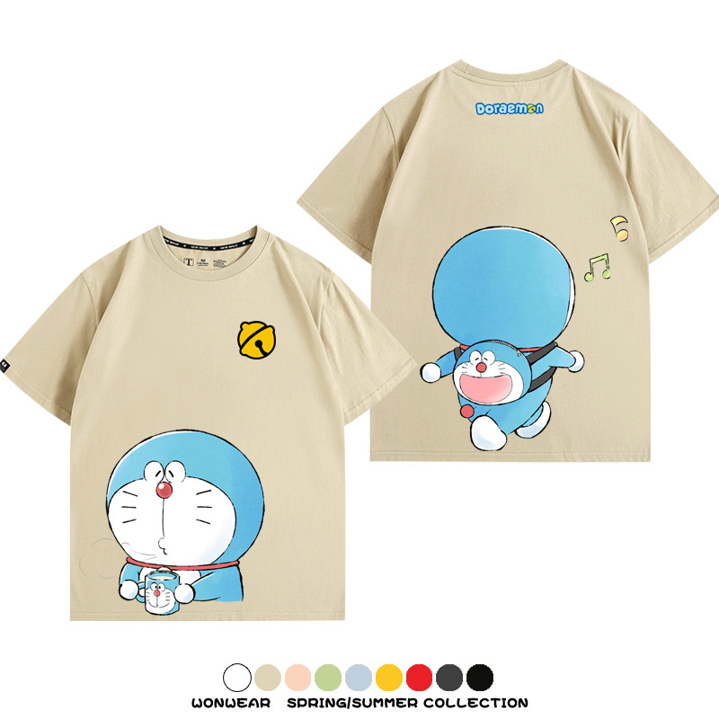 哆啦A夢機器貓小叮當 親子情侶裝寬鬆短袖T