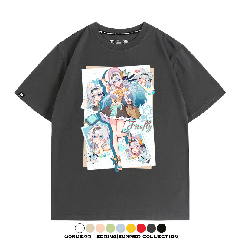 崩壞:星穹鐵道流螢遊戲周邊短袖T恤