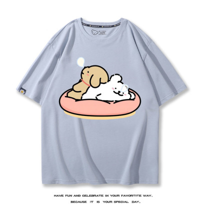 線條小狗 2024親子情侶男女同款 T恤