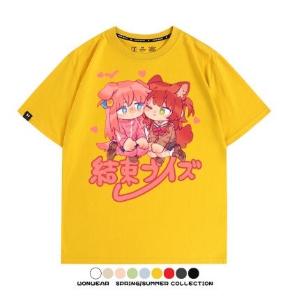 Q版孤獨搖滾後藤一里 親子情侶裝寬鬆短袖T