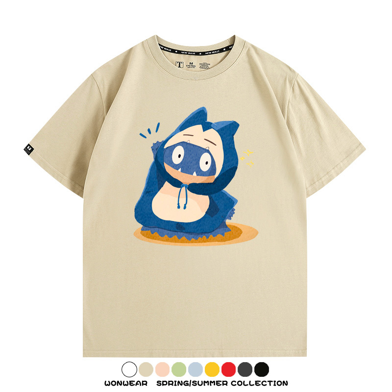 精靈寶可夢小卡比獸任天堂遊戲周邊情侶短袖T恤純棉上衣寬鬆百搭