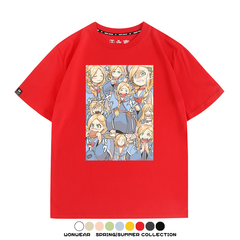 迷宮飯精靈瑪露希爾 親子情侶裝寬鬆短袖T