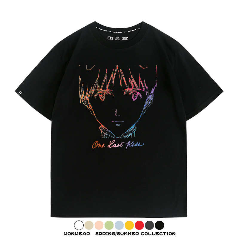 EVA新世紀福音戰士One Last Kiss專輯周邊短袖夏季純棉短袖T-shirt