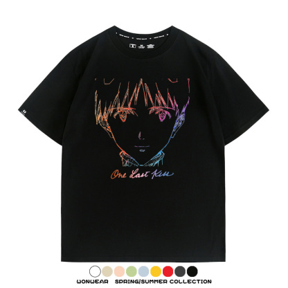 EVA新世紀福音戰士One Last Kiss專輯周邊短袖夏季純棉短袖T-shirt