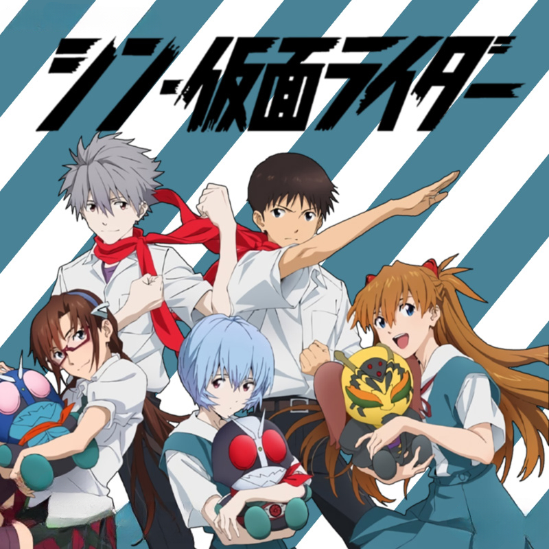 EVA福音戰士明日香綾波麗聯名 親子情侶裝寬鬆短袖T