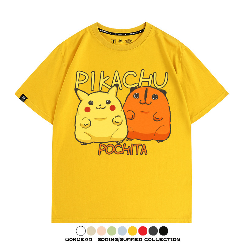 寶可夢聯名鏈鋸人周邊短袖T恤