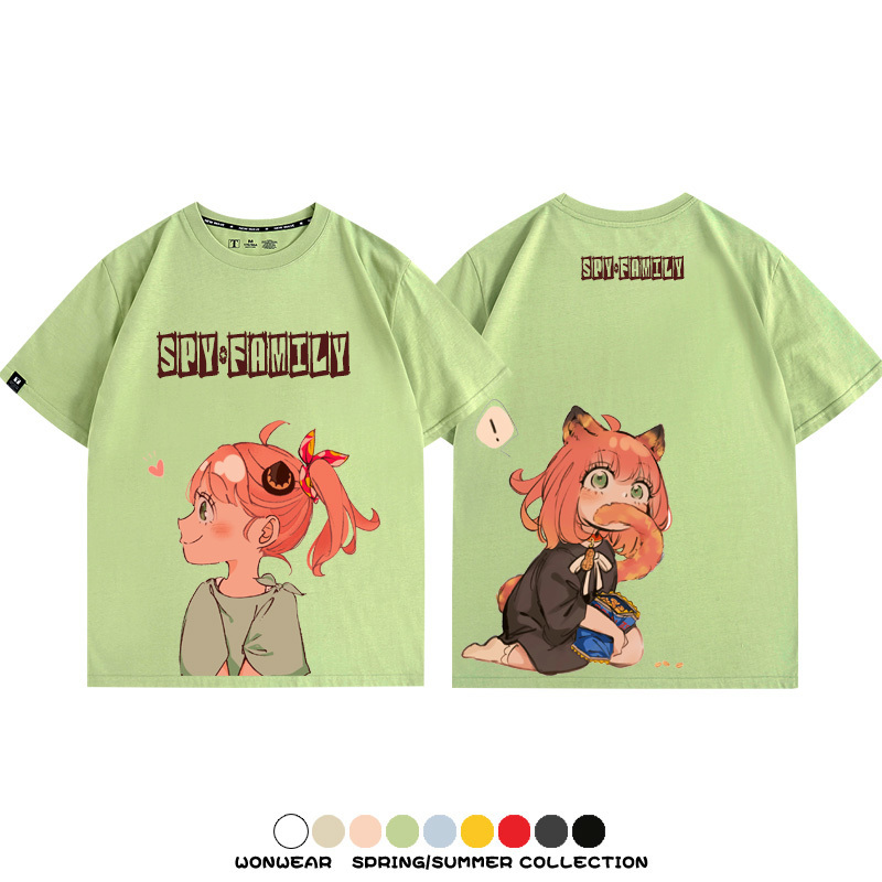 間諜家家酒SPY×FAMILY動漫阿尼亞周邊情侶短袖純棉T恤衫寬鬆百搭