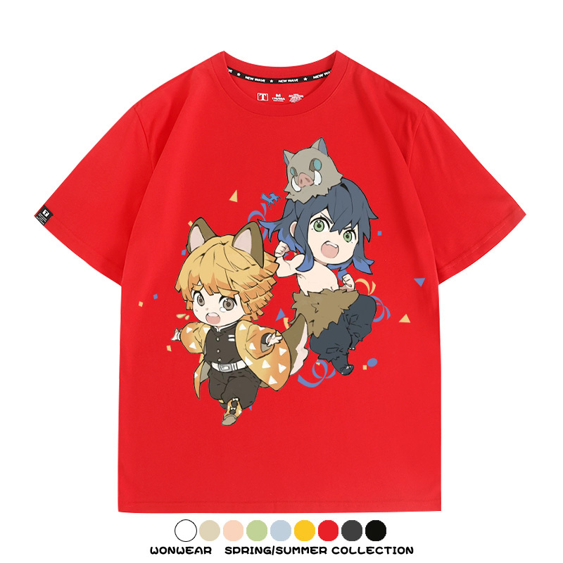 鬼滅之刃動漫周邊聯名  親子情侶裝寬鬆短袖T