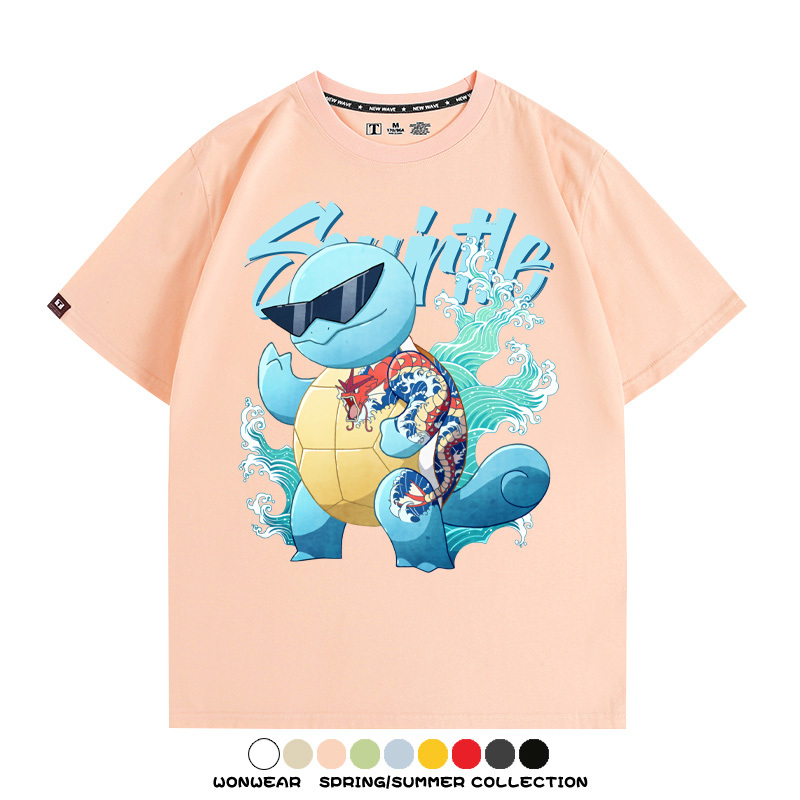 精靈寶可夢傑尼龜 親子情侶裝寬鬆短袖T