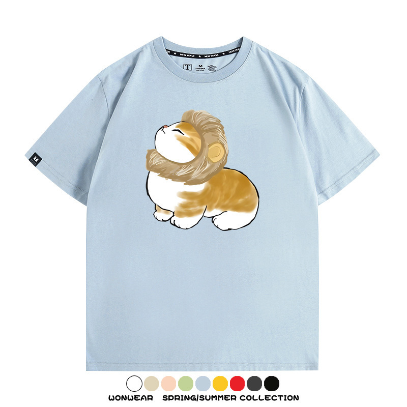 貓貓COS獅子 親子情侶裝寬鬆短袖T