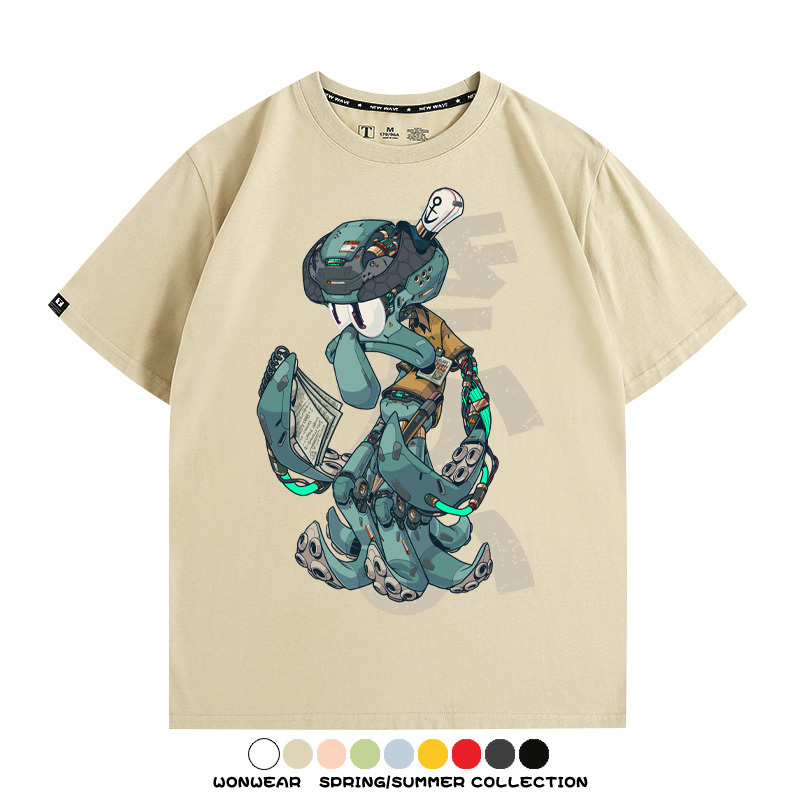 機械章魚哥聯名 親子情侶裝寬鬆短袖T