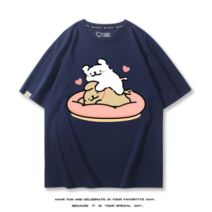 線條小狗 2024親子情侶男女同款 T恤