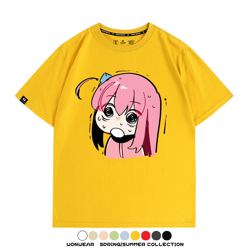 孤獨搖滾後藤一里動漫周邊短袖T恤