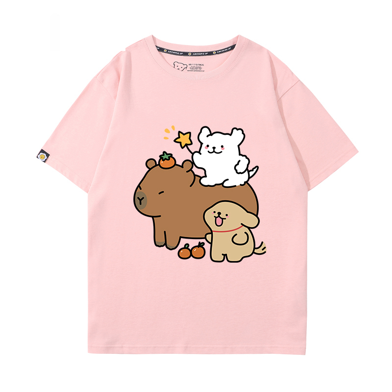 卡皮巴拉 2024親子情侶男女同款 T恤