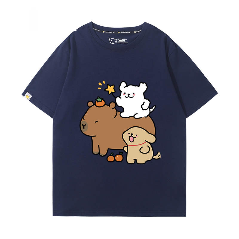 卡皮巴拉 2024親子情侶男女同款 T恤