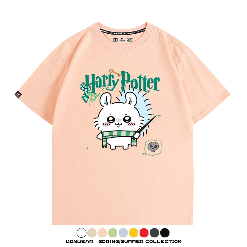 Chiikawa聯動哈利波特 親子情侶裝寬鬆短袖T