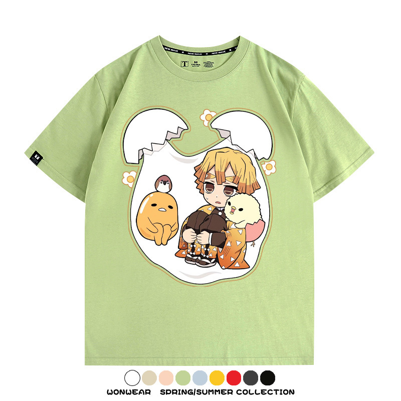 鬼滅之刃聯名三麗鷗 親子情侶裝寬鬆短袖T