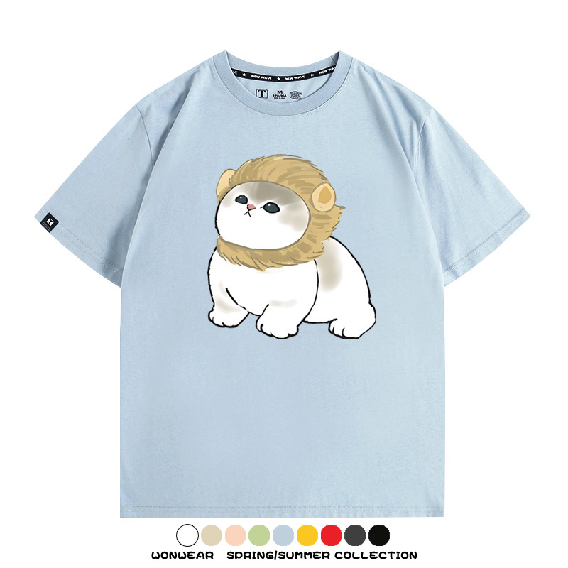 貓貓COS獅子 親子情侶裝寬鬆短袖T