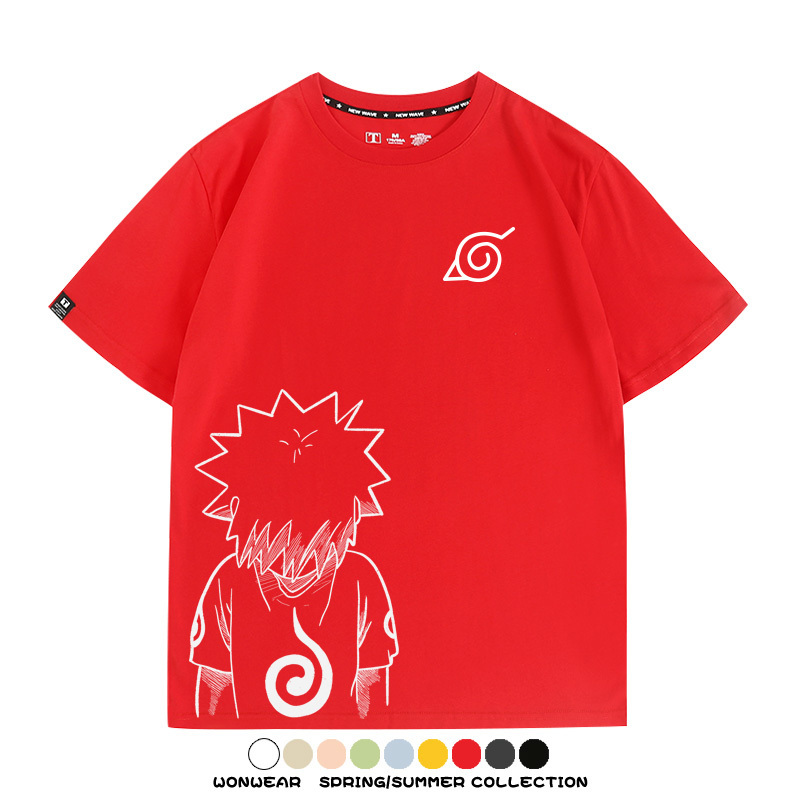 火影忍者鳴人童年同款聯名 親子情侶裝寬鬆短袖T