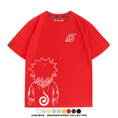 火影忍者鳴人童年同款聯名 親子情侶裝寬鬆短袖T