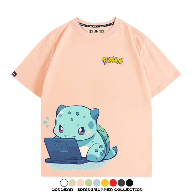 精靈寶可夢上班族 親子情侶裝寬鬆短袖T