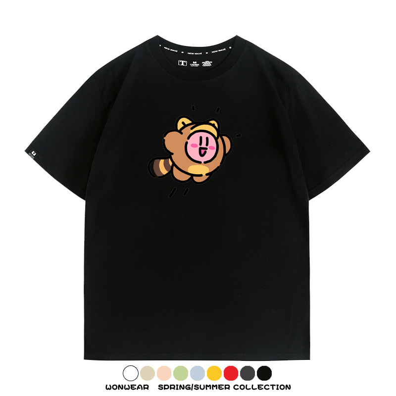 星之卡比遊戲 親子情侶裝寬鬆短袖T