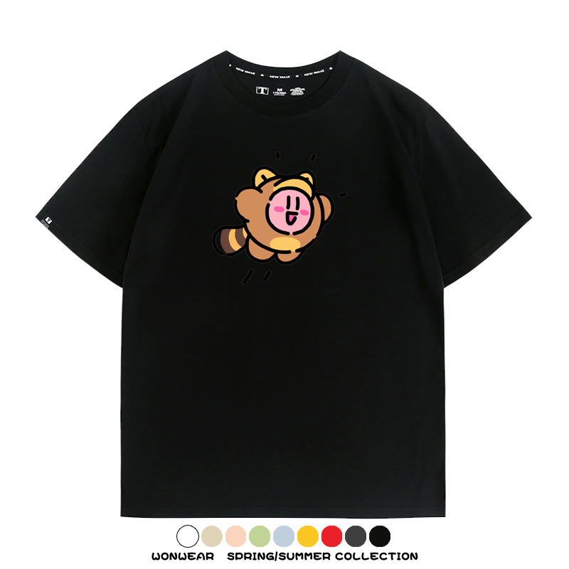 星之卡比遊戲 親子情侶裝寬鬆短袖T