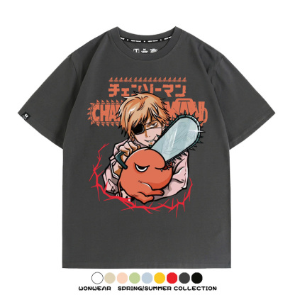 鏈鋸人電次波奇塔 親子情侶裝寬鬆短袖T