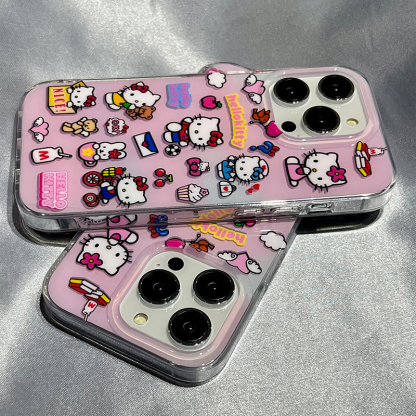 蘋果 系列凱蒂貓雙層全包防摔軟殼