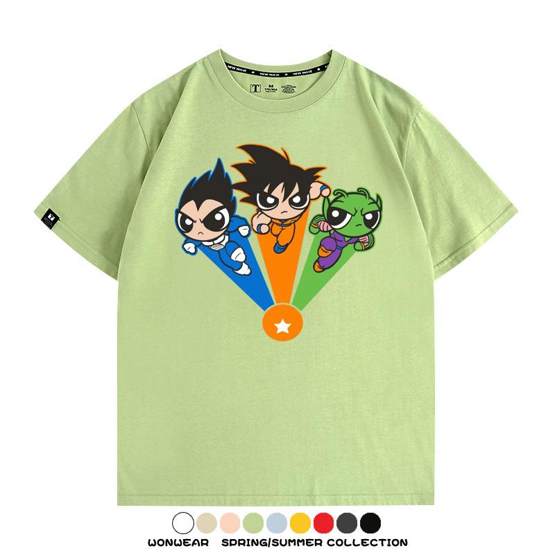 七龍珠飛天小女警聯名 親子情侶裝寬鬆短袖T