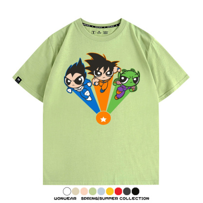七龍珠飛天小女警聯名 親子情侶裝寬鬆短袖T