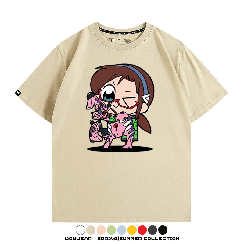 Q版福音戰士聯名 親子情侶裝寬鬆短袖T