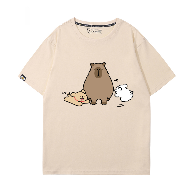 卡皮巴拉 2024親子情侶男女同款 T恤