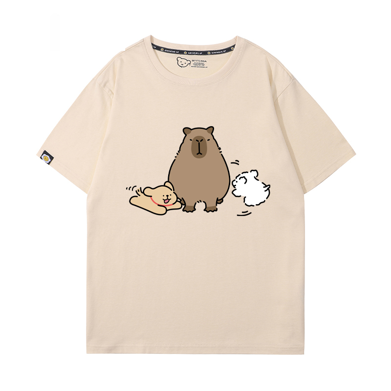 卡皮巴拉 2024親子情侶男女同款 T恤