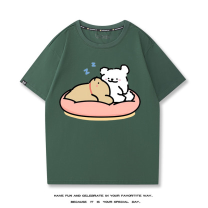 線條小狗 2024親子情侶男女同款 T恤