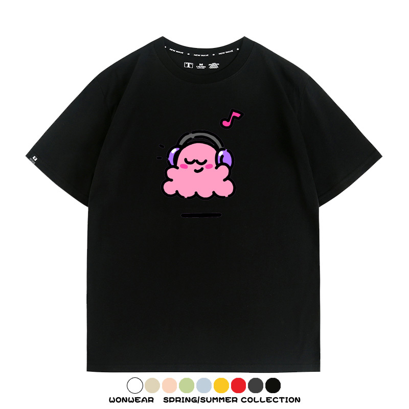 星之卡比遊戲 親子情侶裝寬鬆短袖T