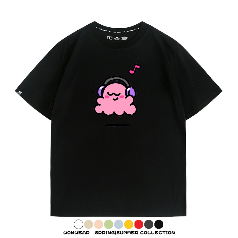 星之卡比遊戲 親子情侶裝寬鬆短袖T