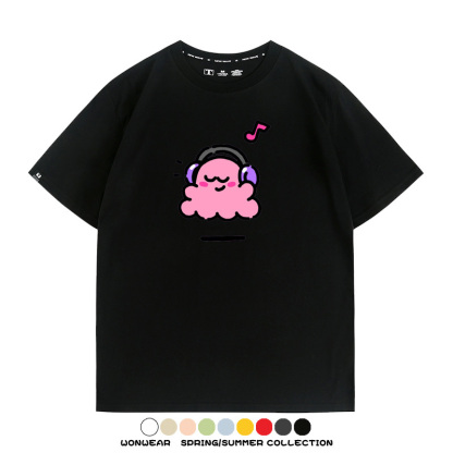 星之卡比遊戲 親子情侶裝寬鬆短袖T