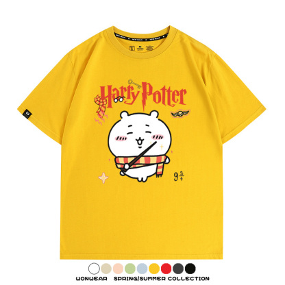 Chiikawa聯動哈利波特 親子情侶裝寬鬆短袖T