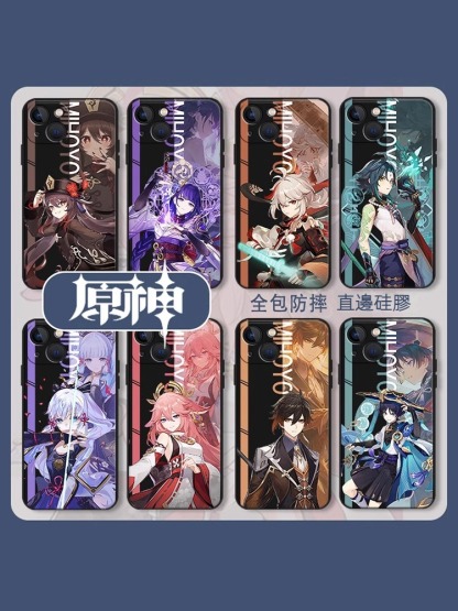 蘋果 系列原神 液態硅膠防摔軟殼