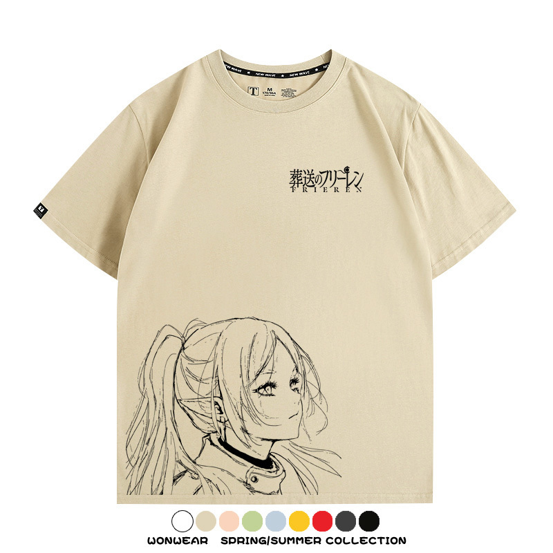 葬送的芙莉蓮原畫線條 親子情侶寬鬆短袖T