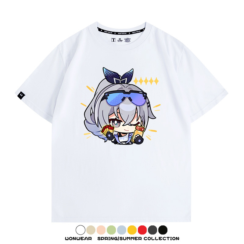 崩壞:星穹鐵道銀狼小姐 親子情侶寬鬆短袖T