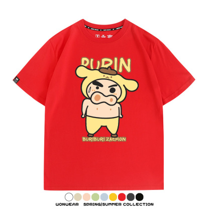 三麗鷗x蠟筆小新肥嘟嘟左衛門 親子情侶寬鬆短袖T