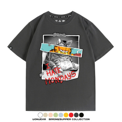 加菲貓卡通聯名 親子情侶裝寬鬆短袖T