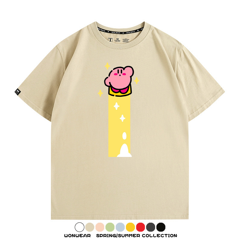 星之卡比遊戲 親子情侶裝寬鬆短袖T