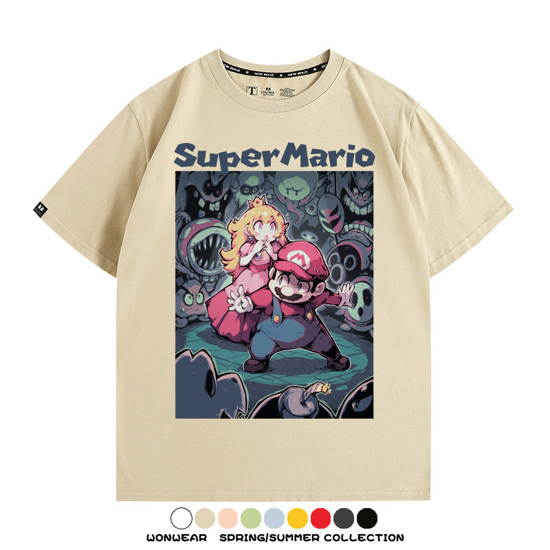 超級瑪利歐遊戲周邊短袖T恤
